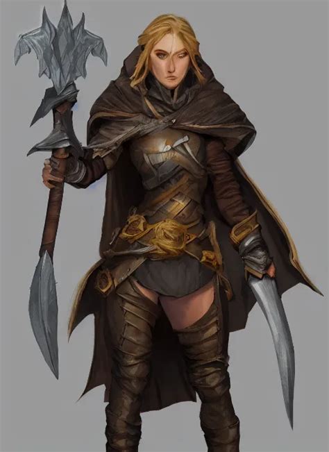 Rogue Dnd Character Portrait Dnd Rpg Lotr Game Stable Diffusion