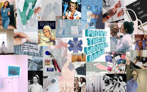 Nurse Aesthetic Computer Collage Wallpaper