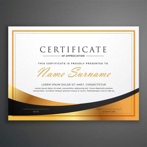 Lujoso Certificado Vector Gratuito Free Vector Certificate Layout