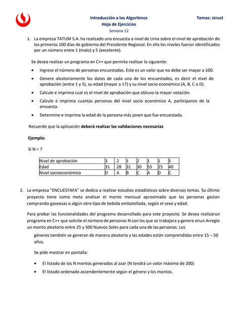 Solution Hoja De Ejercicios Semana Algoritmos Studypool