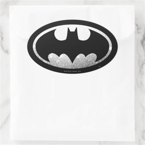 Batman Symbol Grainy Logo Oval Sticker Zazzle