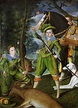 Retrato de Enrique Federico Estuardo, Príncipe de Gales (centro), y ...