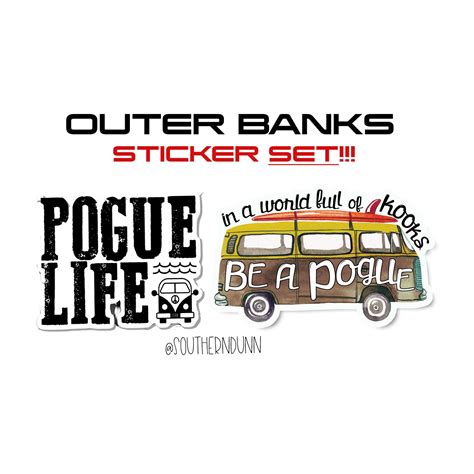 Outer Banks Sticker Be A Pogue Sticker Pogue Life Sticker Etsy