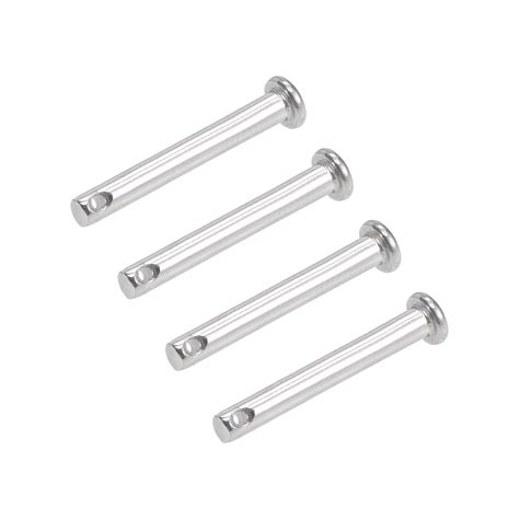 Single Hole Clevis Pins 4mm X 30mm Flat Head 304 Stainless Steel Link Hinge Pin 4 Pcs