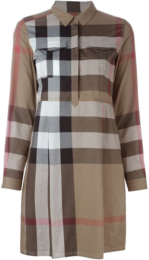 Farfetch Burberry Brit Supernova Check Shirt Dress Checked Shirt