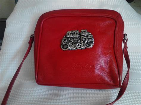 Laurel Burch Red Leather Cats Cross Body Bagpurse