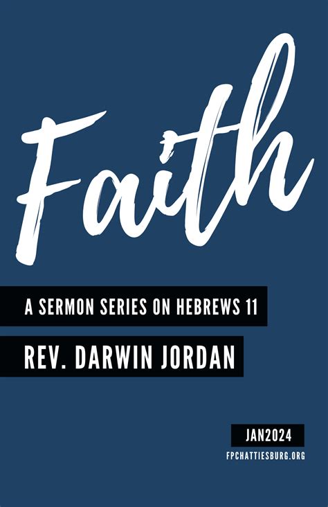 Faith Sermon Series The First Presbyterian Church