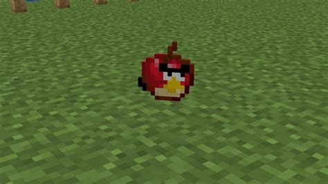 Minecraft Apple Becomes Red From Angry Birds 120119211911191