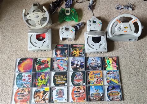 my dreamcast collection the dreamcast on the right i got on 9 9 99 r dreamcast
