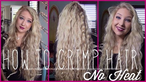 How To Crimp Your Hair No Heat Youtube