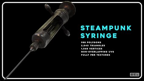 Steampunk Syringe New Model Addition To The Free 3d Assets Collection
