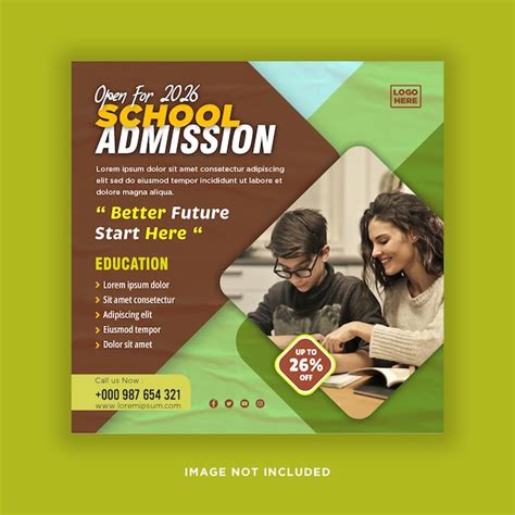 Premium Psd School Admission Social Media Post Or Banner Template