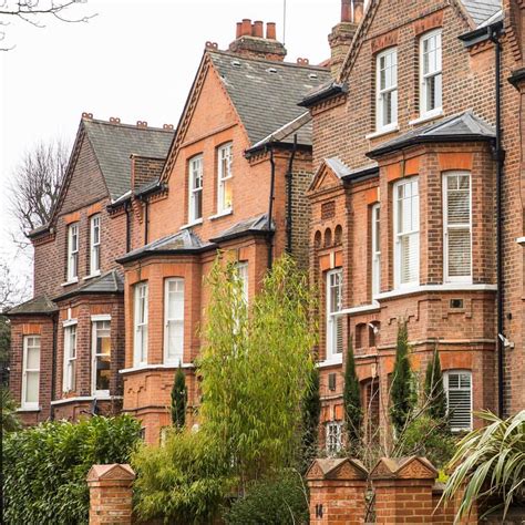 A Row Of Brick Houses In Londons Belsize Park England Houses London