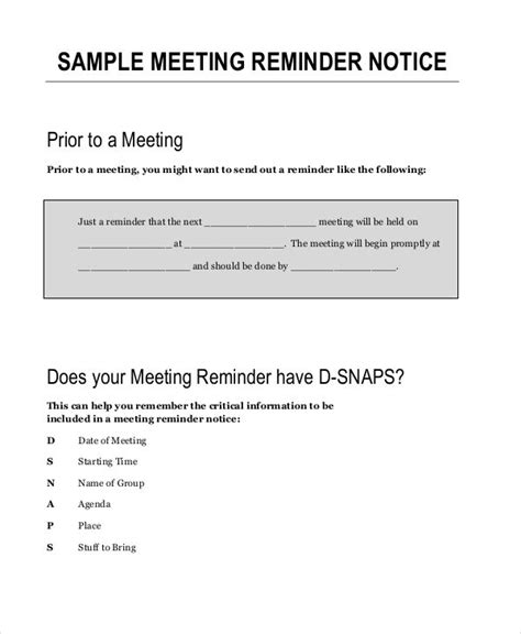 Reminder Notice 7 Examples Format Pdf Tips