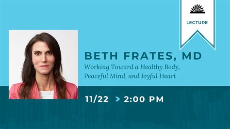 Beth Frates Md — Working Toward A Healthy Body Peaceful Mind And