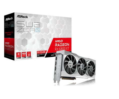 Asrock Radeon Rx 6800 Xt Sub Zero Graphics Card Pictured Reference