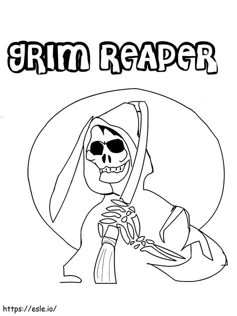 Grim Reaper 5 Coloring Page