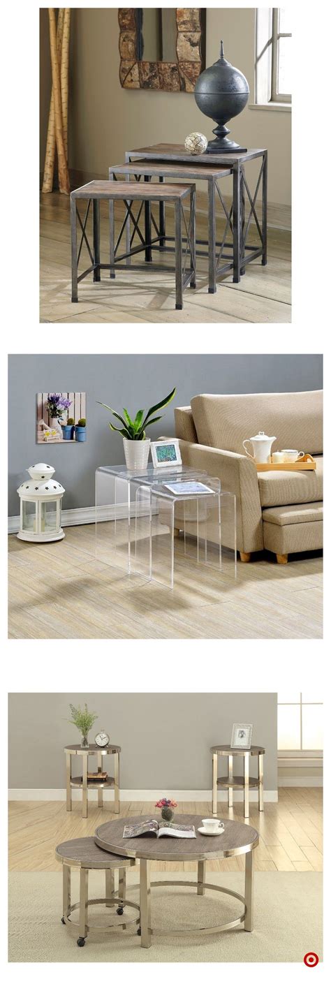 Product title glitzhome gold glass top metal accent nesting end table, set of 2 average rating: Shop Target for nesting tables you will love at great low prices. Free shipping on orders of $35 ...