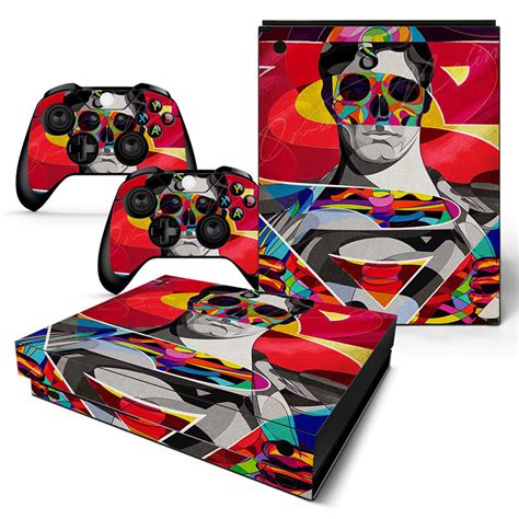 Superman Vinyl Decal Skin Sticker Full Set For Xbox One X Console