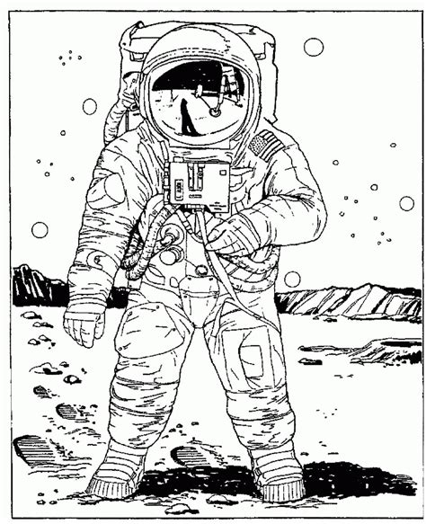 Astronauta Espacio Para Colorear Imprimir E Dibujar Dibujos Colorear