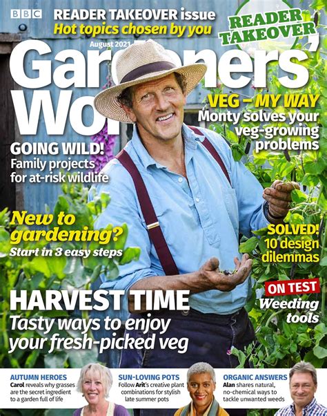 BBC Gardeners World Magazine August Subscriptions Pocketmags