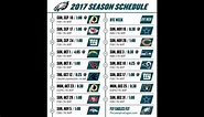 Eagles Release 2017 Schedule