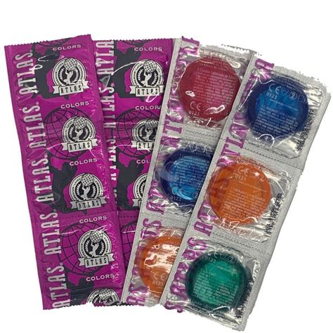 atlas assorted colors condoms with a variety of colors