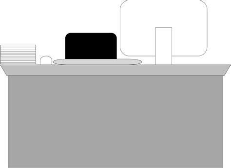 Desk | Free Images at Clker.com - vector clip art online ... Top view, front view web banners.
