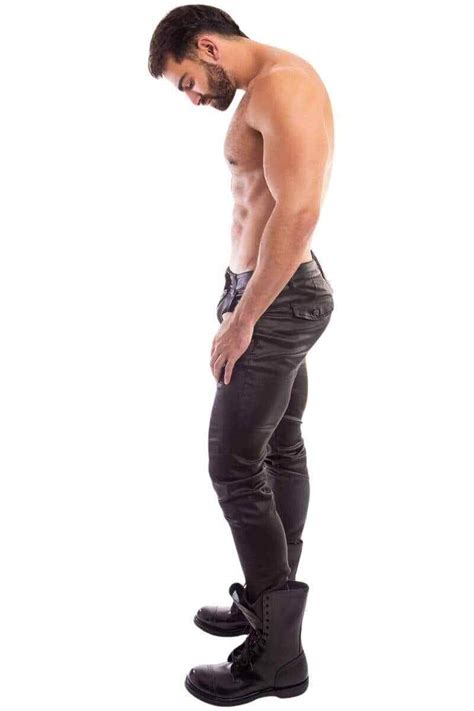 CELLBLOCK13 Mens Shiny Sexy Fetishwear Pants With Front Rear Zips