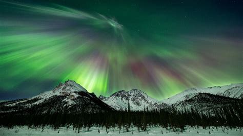 Alaska Landscape And Northern Lights Aurora Borealis Nature Photography