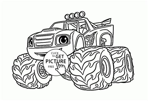 blaze monster truck cartoon coloring page  kids transportation coloring pages printables