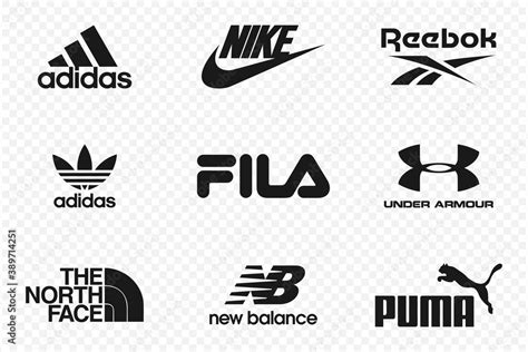 Top Clothing Brands Logos Set Of Most Popular Logo Nike Adidas