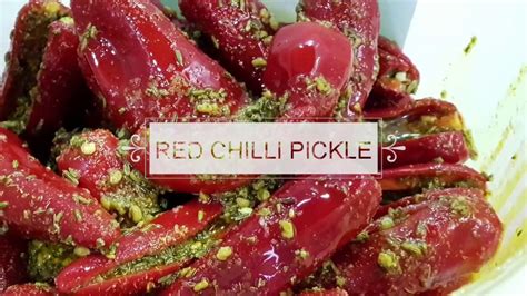Red Chilli Pickle Recipe North Indian Style Lal Mirch Ka Bharwa Achar