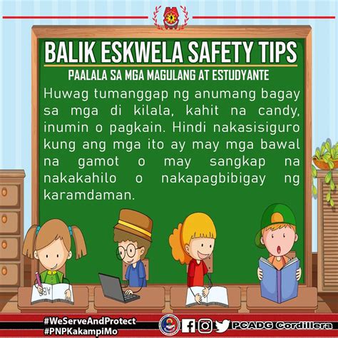 Balik Eskwela Safety Tips Paalala Sa Pcadg Cordillera Facebook