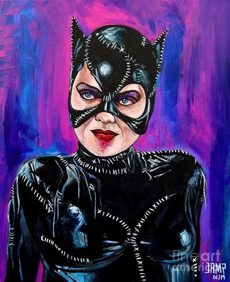 Catwoman Painting By Jose Antonio Mendez Fine Art America