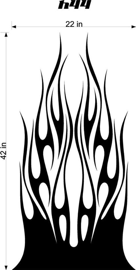 Auto Truck Car Hood Flames Graphics Decals Hh44 Flame Art