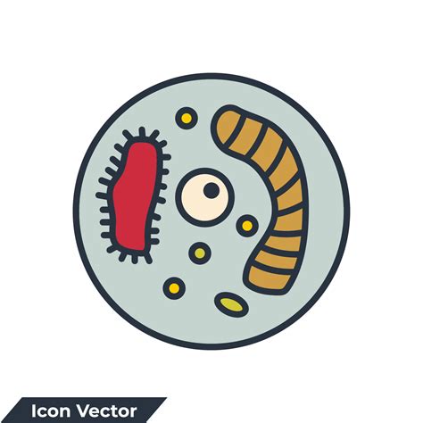 Biology Icon Logo Vector Illustration Bacteria Symbol Template For