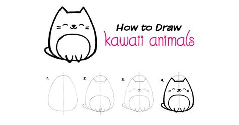 Then sketch the perspective of the ground to know where to put the paws. How to draw kawaii animals in 4 easy steps. Perfect for drawing with kids, or designing your own ...