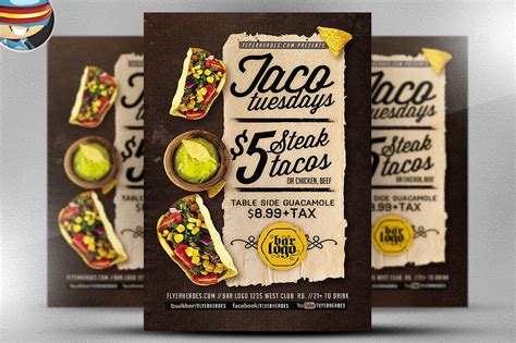 Taco Tuesdays Flyer Template V2 By Flyerheroes On Creativemarket