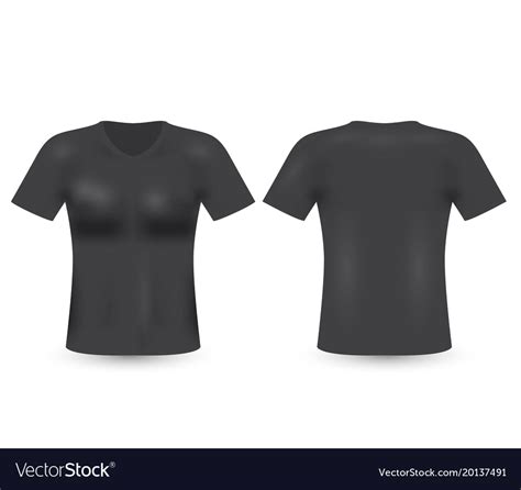 Blank T Shirt Template Black T Shirt Royalty Free Vector