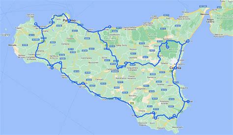 Road Trip Around Sicily Map X Days In Y