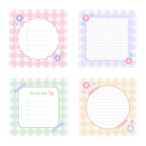 Cute Hand Drawn Notebook Label Memo Pad Pastel Notepad To Do List