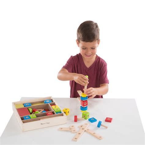Melissa And Doug Twist And Turn Wooden Construction Set Melissa And Doug