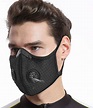 GUOO Dust Masks Veil Reusable Carbon Activated Filters Black Cloth Face ...