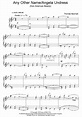 Sheet music- Any Other Name by Thomas Newman | Music notes, Sheet music ...