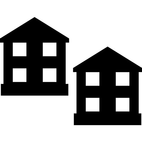 Two Buildings Vector Svg Icon Svg Repo