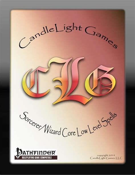 Sorcererwizard Core Low Level Spell Deck Candlelight Games Llc