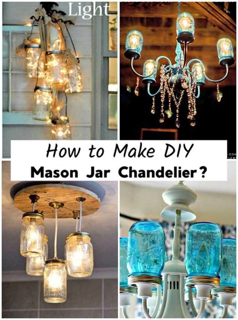 How To Make Diy Mason Jar Chandelier With Images Mason Jar