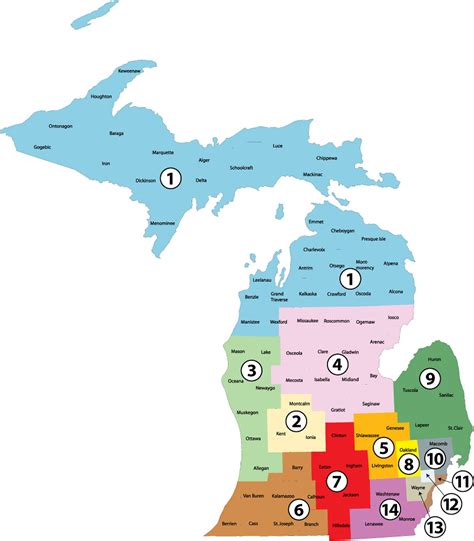 Michigan Congressional Districts Map