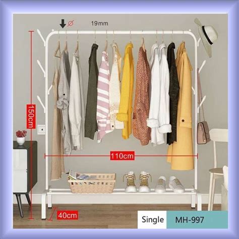 Promo Tiang Jemuran Stand Hanger Single Rak Gantungan Baju Celana Tas